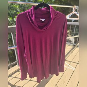 LuLaRoe Aubrey Cowl Neck Sweater Shirt 2XL - Violet